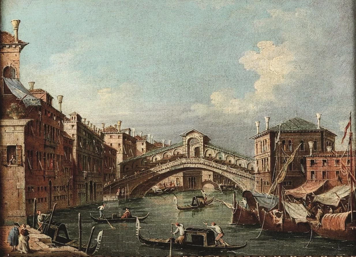 Veduta del ponte di Rialto a Venezia